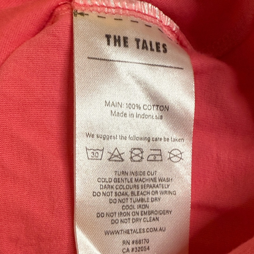 Free People Pink-coral Crochet Detail Tee Oversized. ..THE TALES.. - Picture 9 of 9